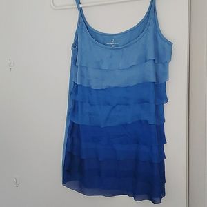 New York & company blue hue tank top